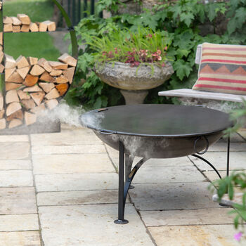 Fire Pit With Grill: Plain Jane With Swing Arm BBQ Rack, 4 of 9