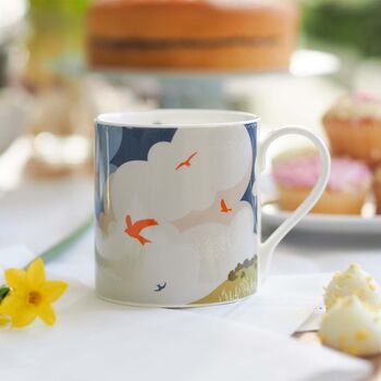 Blue Soaring Kites Mug, Fine Bone China, 3 of 6