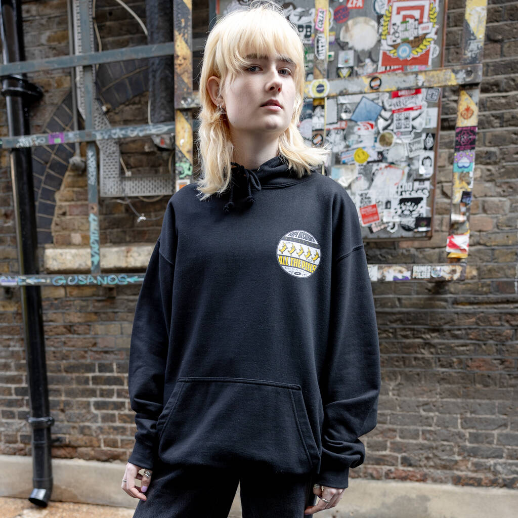 Ripe Records Unisex 90s Style Graphic Hoodie In Black By Batch1 ...