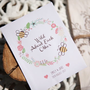 10 ‘Wild About Each Other’ Seed Packet Favours, 2 of 5
