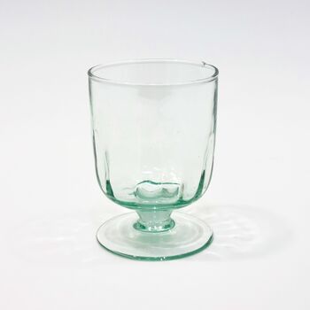 Recycled Glass Fluted Wine Glass | Set Six, 2 of 2