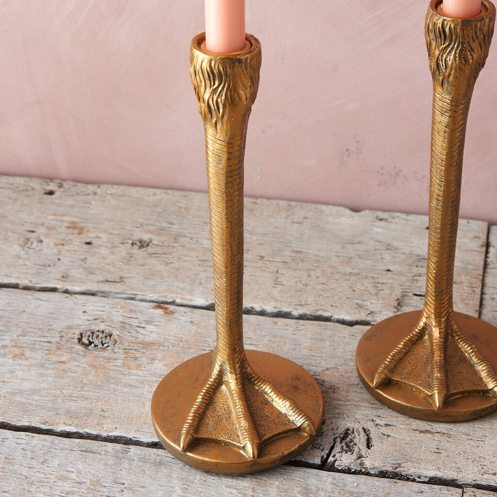 Pair Of Goose Feet Candlesticks By all things Brighton beautiful