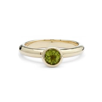 Solid Gold August Birthstone Peridot Ring, 7 of 7