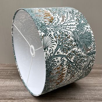 Wilderwood Teal Woodland Rabbits Drum Lampshades, 5 of 9