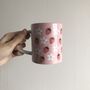 Pink Strawberries And Flowers Mug, thumbnail 1 of 4