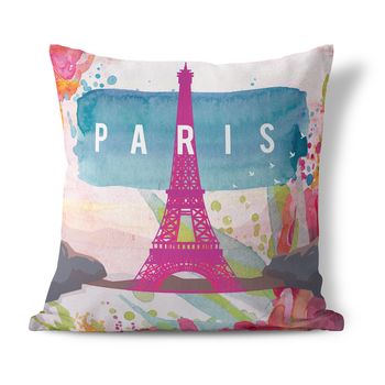Paris, France Travel Themed Cushion, 2 of 2