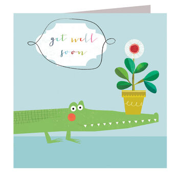 Get Well Soon Crocodile Card, 2 of 5