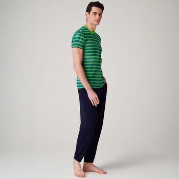 Men's 'Electric Lime' Bamboo Pyjama Set, 2 of 7