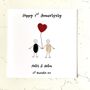 3rd Wedding Anniversary Card Personalised, thumbnail 2 of 4