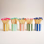 Stripy Match Stick Holders Choose Your Colours, thumbnail 1 of 6