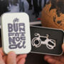 Burn Fat Not Oil Tool Tin Bike Tin Travel Gift For Dad, thumbnail 1 of 2