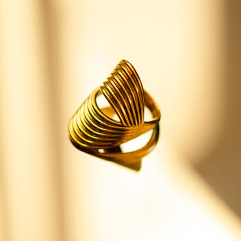 Flow Vermeil Statement Pinky Ring, 4 of 8