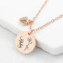 Personalised Rose Gold Plated Birth Flower Necklace, thumbnail 1 of 12