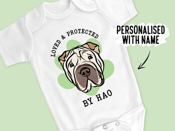 Shar Pei Baby Onesie, 2 of 6