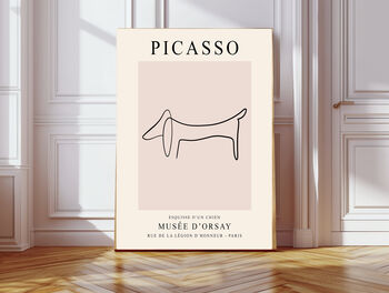 Picasso Set Of Two Pink Cat And Dog Art Prints, 4 of 4