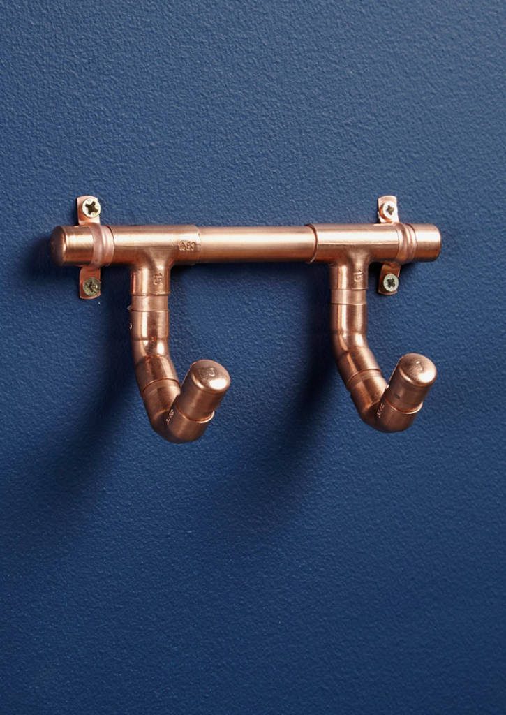 Industrial Copper Pipe Door Hook By Lime Lace