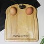 Personalised Wooden Dippy Eggs And Soldiers Board, thumbnail 2 of 4