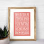 Personalised Your Favourite Lyrics Framed Print, thumbnail 5 of 7