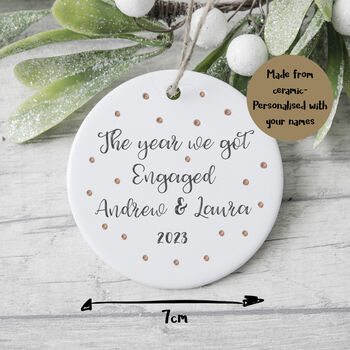 The Year We Got Engaged Personalised Decoration, 2 of 3
