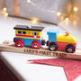 Personalised Track And Wooden Train, thumbnail 1 of 4