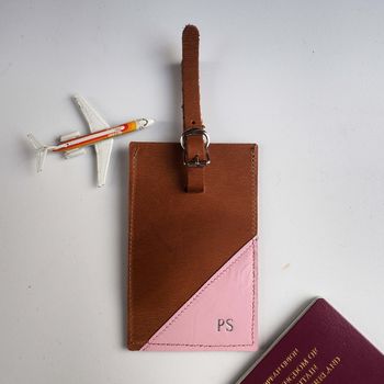 Personalised Leather Luggage Tag, 5 of 9
