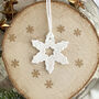 Porcelain Snowflake Christmas Decoration, thumbnail 1 of 3