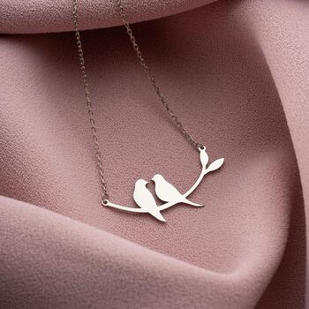 Lovebirds On Branch Necklace, 4 of 10