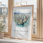 Vancouver Canada City Landmark Travel Destination Print, thumbnail 2 of 7