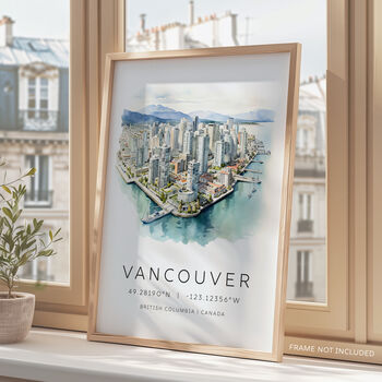 Vancouver Canada City Landmark Travel Destination Print, 2 of 7