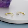 Tiny Hydrangea Cz Flower Huggie Hoop Earrings, thumbnail 7 of 12