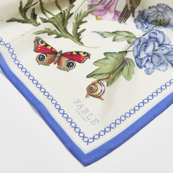 Agnes Tales Square Silk Blend Scarf, 5 of 8