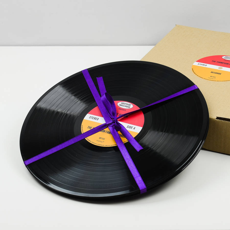 personalised vinyl record placemats by mixpixie
