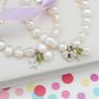 Pearl And Birthstone Christening Bracelet, thumbnail 1 of 12