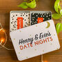 Personalised Night Sky In And Out Date Night Cards Tin, thumbnail 1 of 9