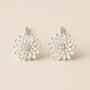 Sterling Silver November Birth Flower Chrysanthemum Stud Earrings, thumbnail 1 of 3