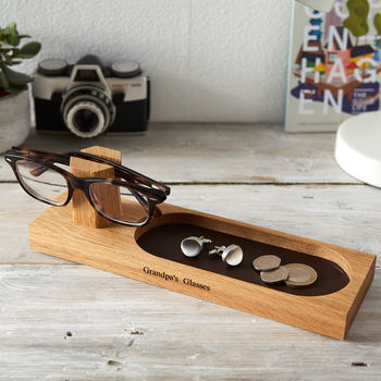 Solid Oak Personalised Glasses Stand, 8 of 12
