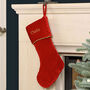 Personalised Luxury Plush Velvet Christmas Stocking, thumbnail 4 of 8