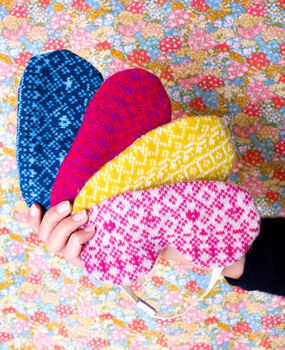 Womens Cosy Knitted And Liberty Sleep Mask, 3 of 6