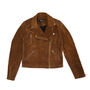 Ladies Suede Leather Biker Jacket, thumbnail 8 of 12