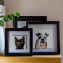 Personalised Hand Painted Pet Portrait Framed Tile, thumbnail 4 of 10