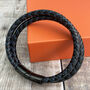 Tread Leather Bracelet Black And Blue, thumbnail 2 of 3
