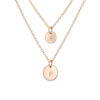 Gold Plated Personalised Layered Necklace Set, 2 of 9