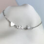 Sterling Silver 'Love You' Heart Bracelet, thumbnail 1 of 5