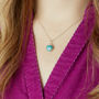 Sterling Silver Heart Birthstone Necklace, thumbnail 4 of 12