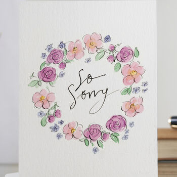 'So Sorry' Floral Card, 2 of 3