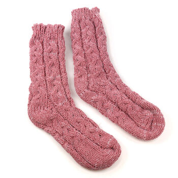 Pink Chunky Knit Socks ~ Boxed, 3 of 7