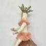 Spun Cotton Christmas Decoration Pink Toadstool Fairy, thumbnail 2 of 6