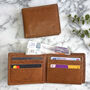 Genuine Leather Tan Wallet With Rfid Protection, thumbnail 1 of 4