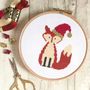 Christmas Fox Cross Stitch Kit, thumbnail 3 of 3