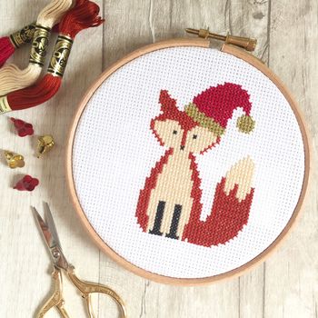 Christmas Fox Cross Stitch Kit, 3 of 3
